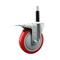 Service Caster 5'' Red Poly Swivel 3/4'' Expanding Stem Caster Total Lock Brake SCC-EXTTL20S514-PPUB-RED-34 - alternate 1